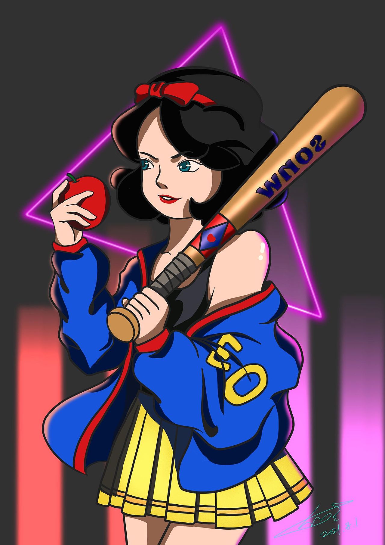 赛博朋克风白雪公主