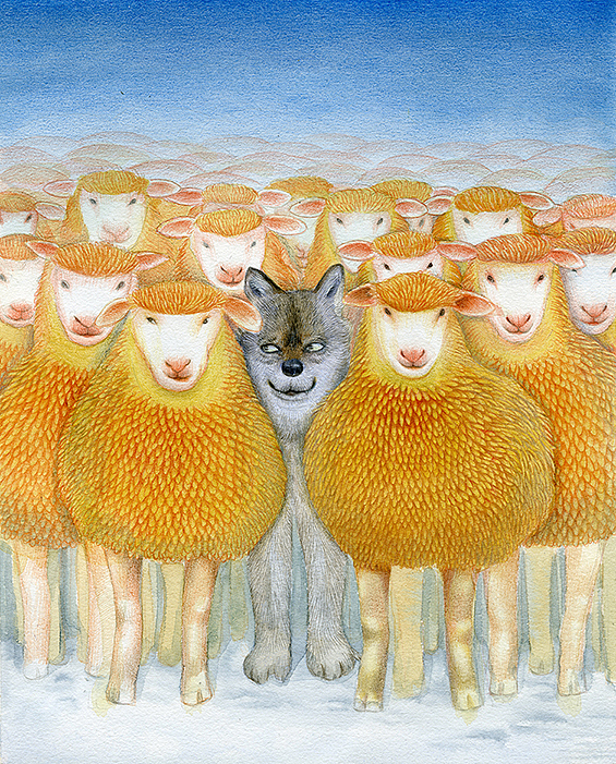 《伊索寓言 》精装彩色插图全集40幅插画创作