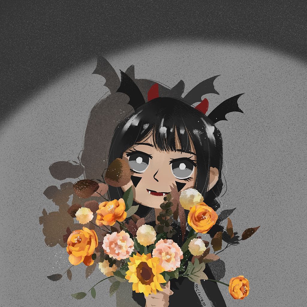 ∞原创情侣系列插画∞万圣节限定 情头 步骤图（图ZMzI1MjUyNjg4） - 艺术插画 - 站酷设计师Claire_bM原创素材 - 站酷ZCOOL