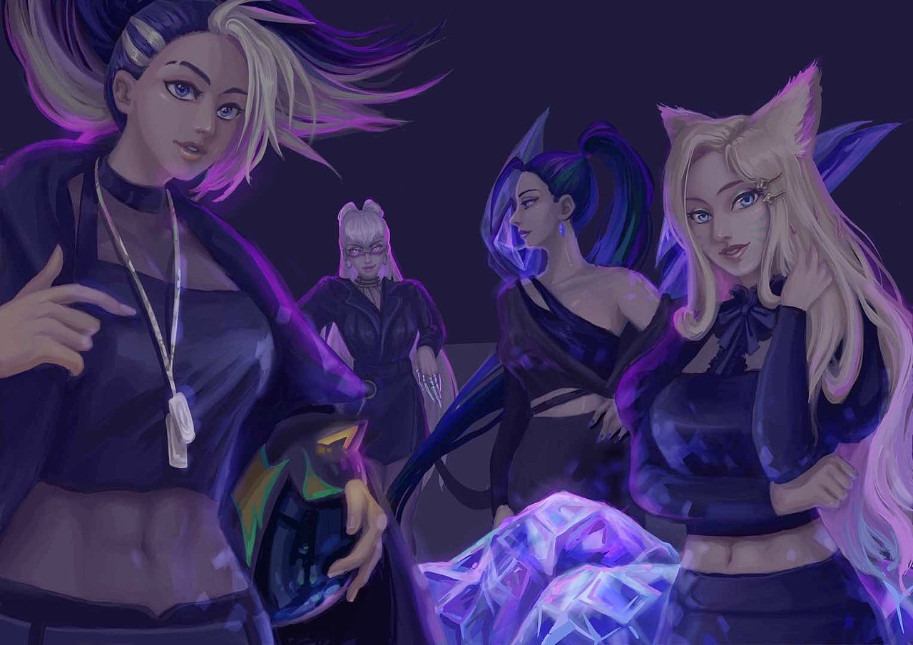 kda女团在上海了哦09|插画|创作习作|z08846917_临摹作品-站酷zcool