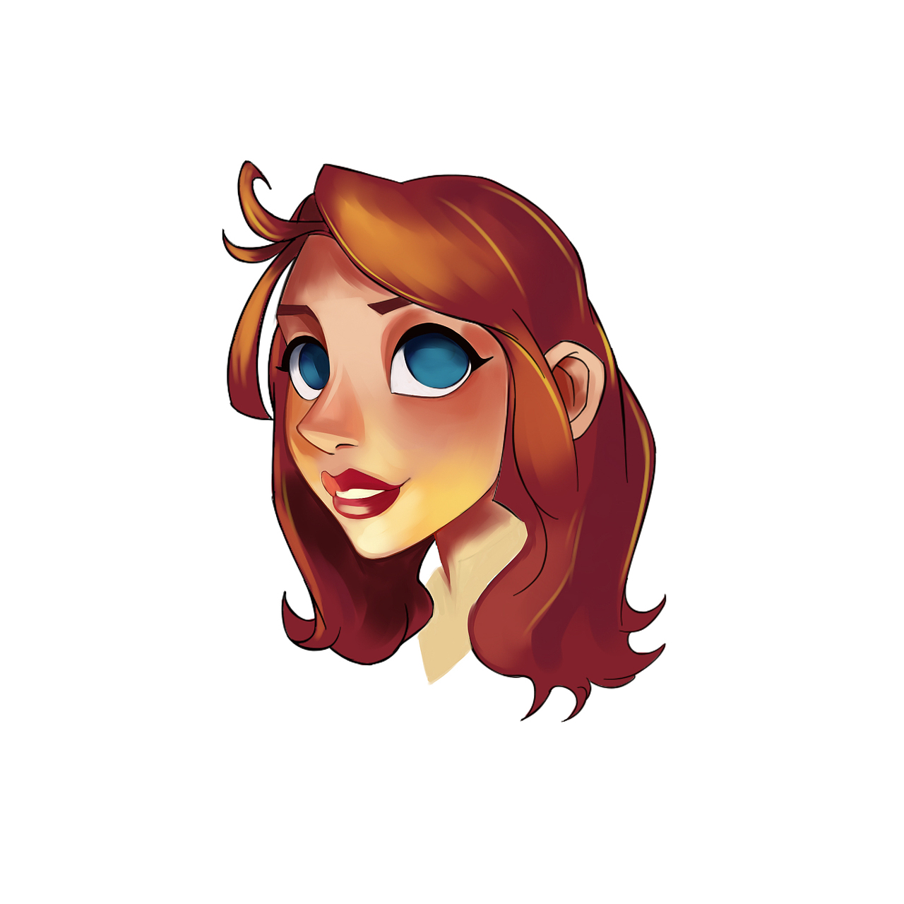 帮朋友画个头像,有点迪士尼的感觉