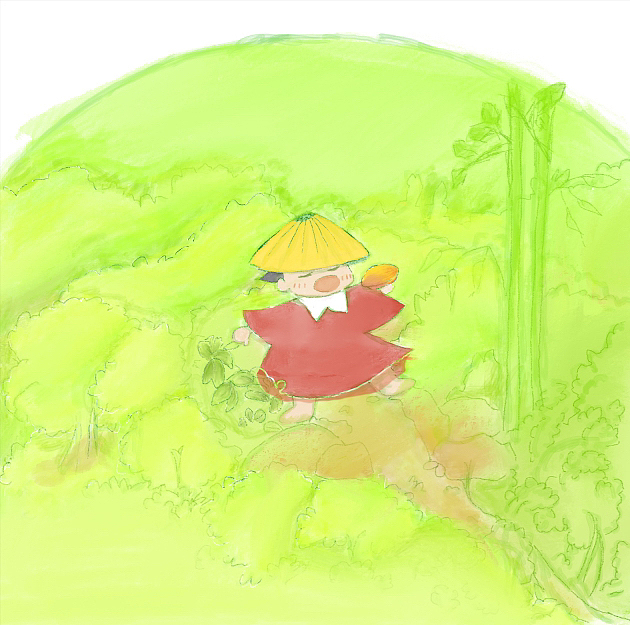 为三下乡茶叶团队画的英德红茶logo全图