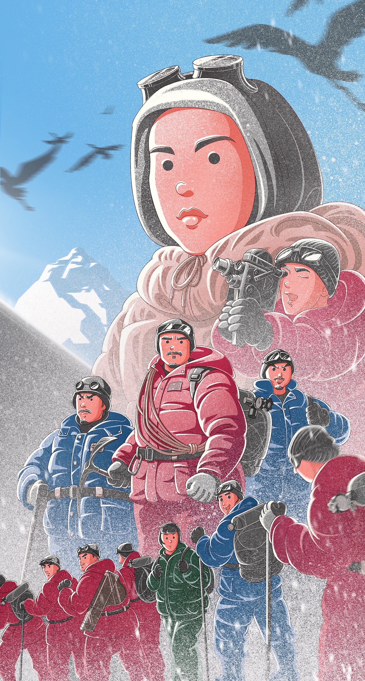 攀登者|插画|创作习作|潼爸爱画画_原创作品-站酷zcool