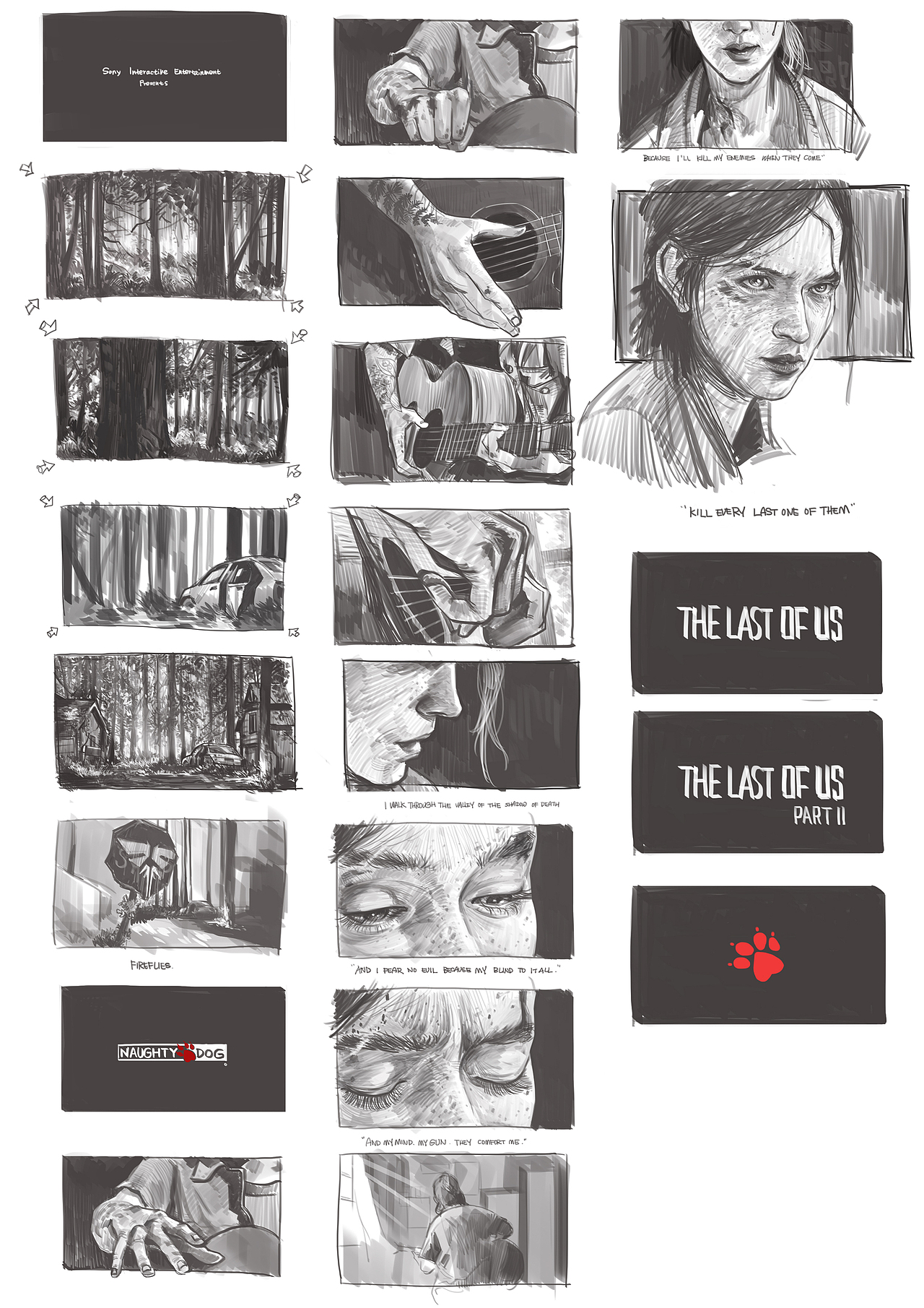 storyboarding of the last of us P2（图ZNjU1NDQzNDQ=） - 创作习作 - 站酷设计师文森的魔力鲨原创素材 - 站酷ZCOOL