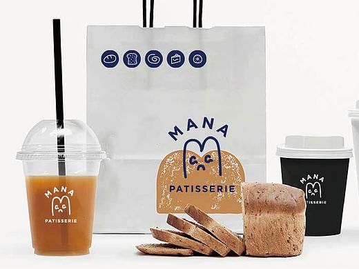 加拿大面包糕点品牌 Mana Patisserie品牌标志设计