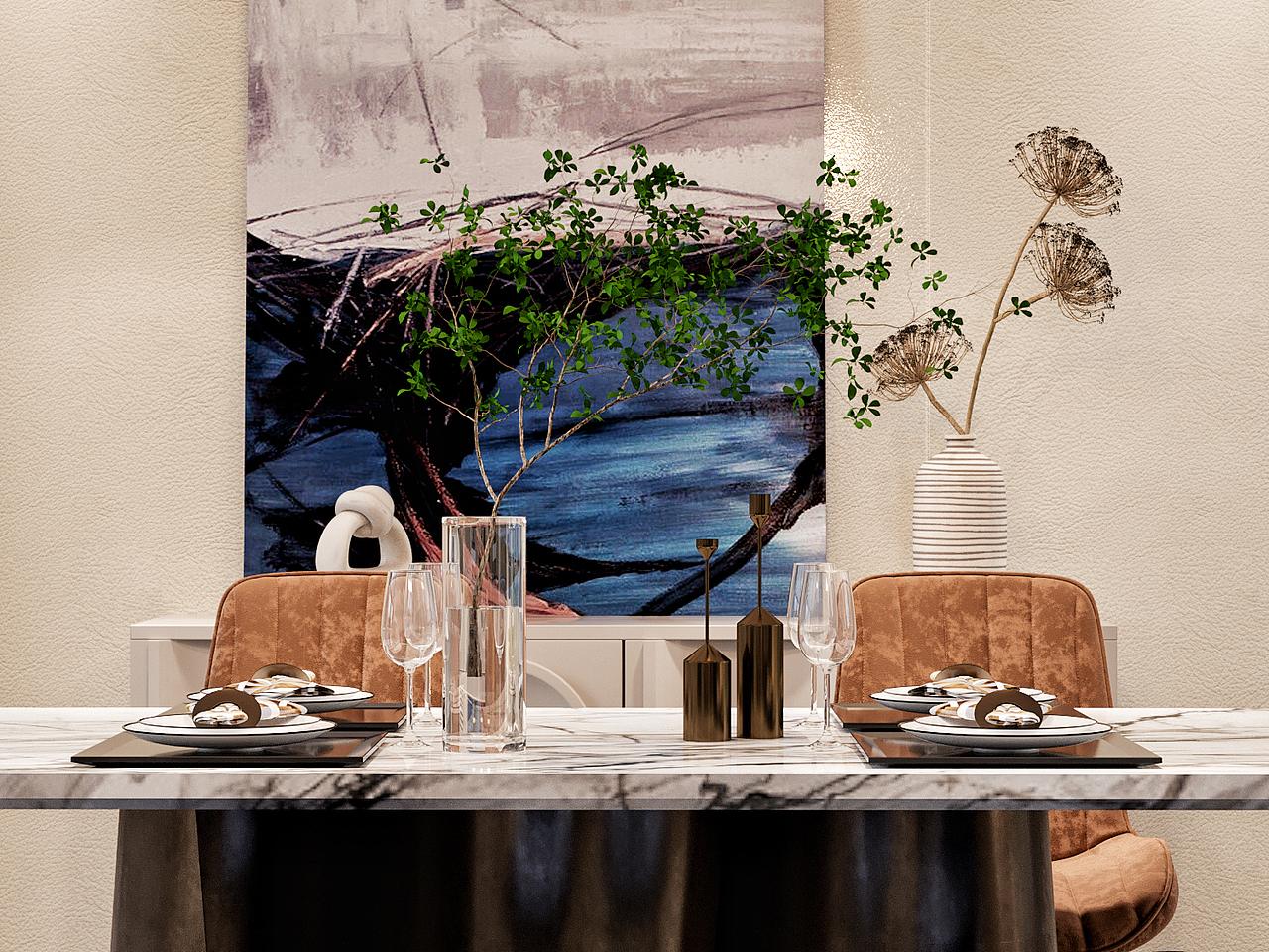 效果图  家装图 样板间 现代轻奢 现代北欧 新中式 CR