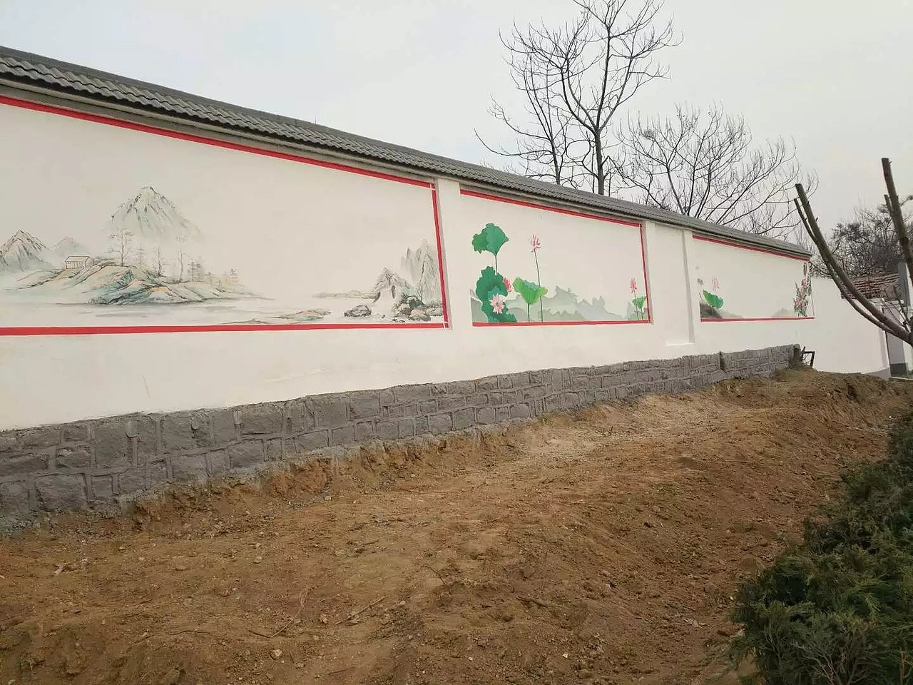 蜀绘壁画作品-乡村文化墙（图ZMTE3NTA2MjYw） - 建筑设计 - 站酷设计师蜀绘壁画原创素材 - 站酷ZCOOL