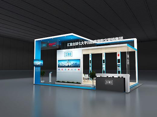 展会展位展台展览展馆展厅展示 设计3D效果图