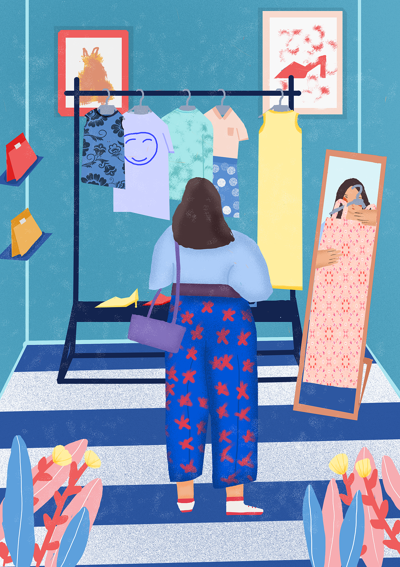 插画练习-一个人生活系列