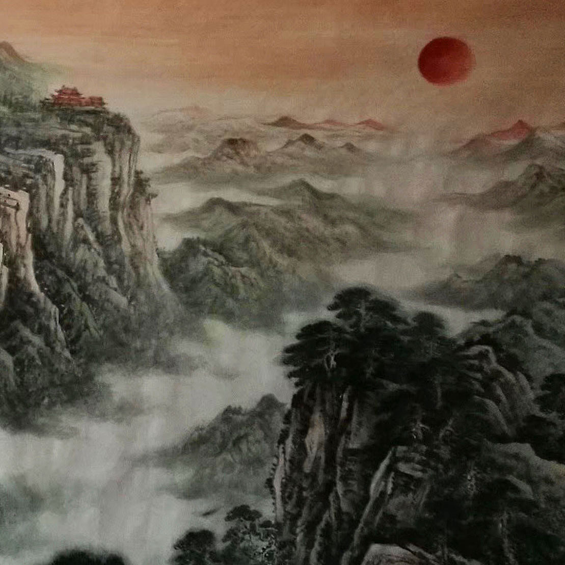中国美术家协会隆重推出庞奉昌作品——泰山朝晖（图ZMTkwNDM0MjU2） - 绘画 - 站酷设计师艺昌画轩原创素材 - 站酷ZCOOL