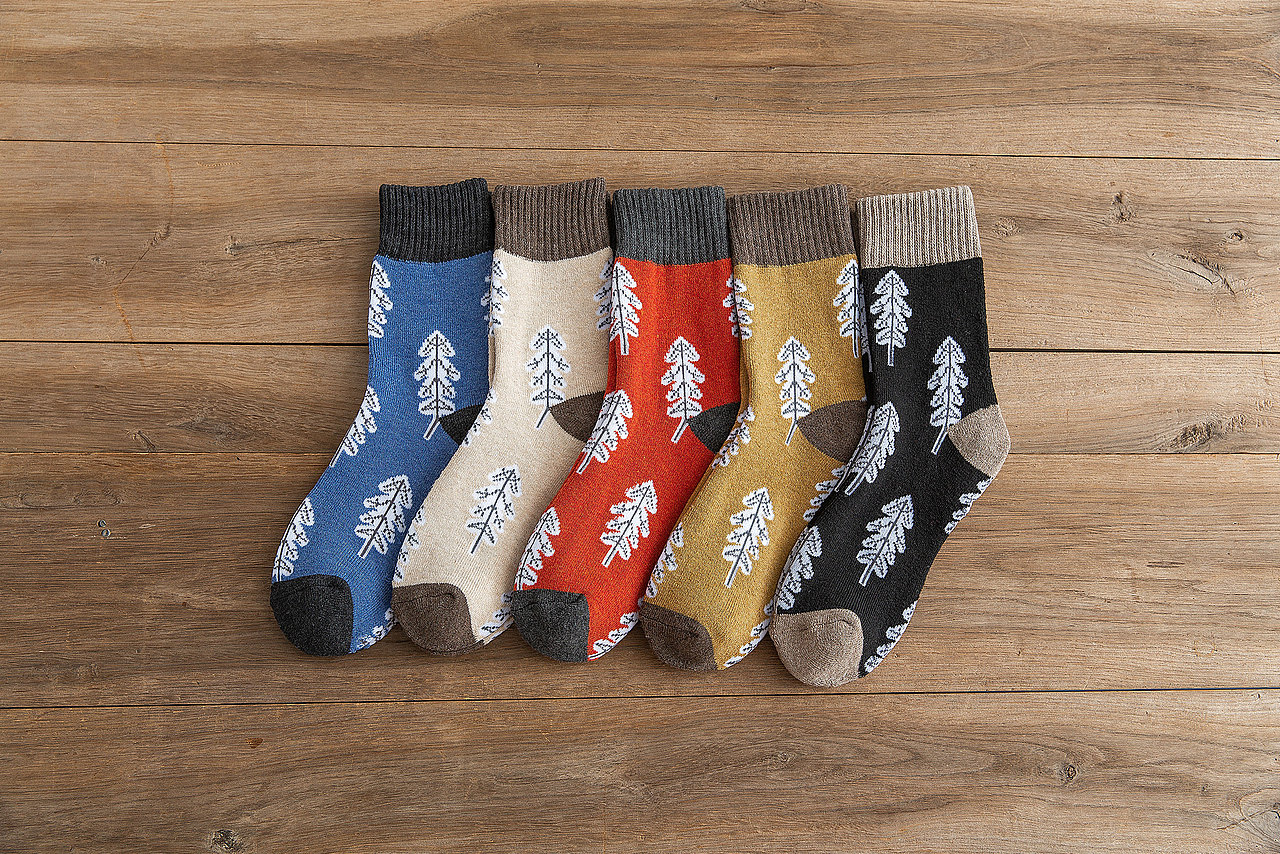 2019秋冬日系女袜中筒袜拼色袜子