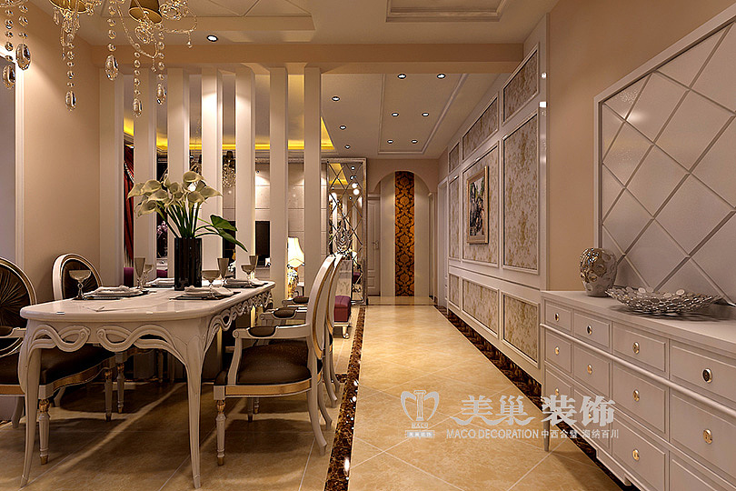 郑州锦艺轻纺城115平浪漫古典欧式风,高端典雅