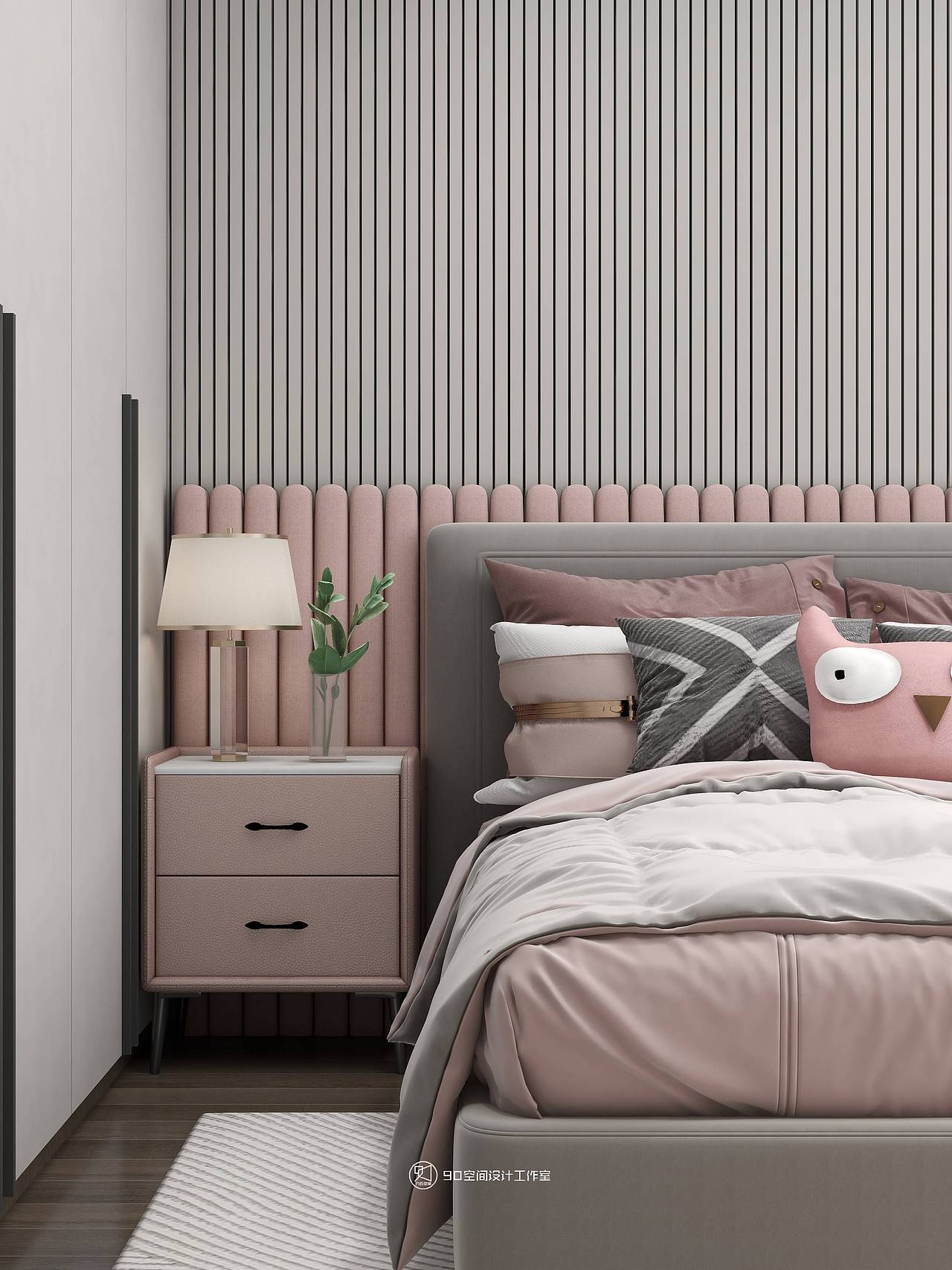 90空间设计《沉醉青丝》160平方现代轻奢4房2厅3卫