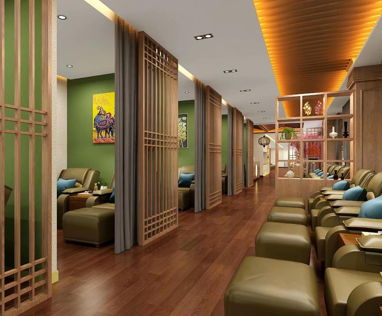 西安连锁足浴店装修设计图