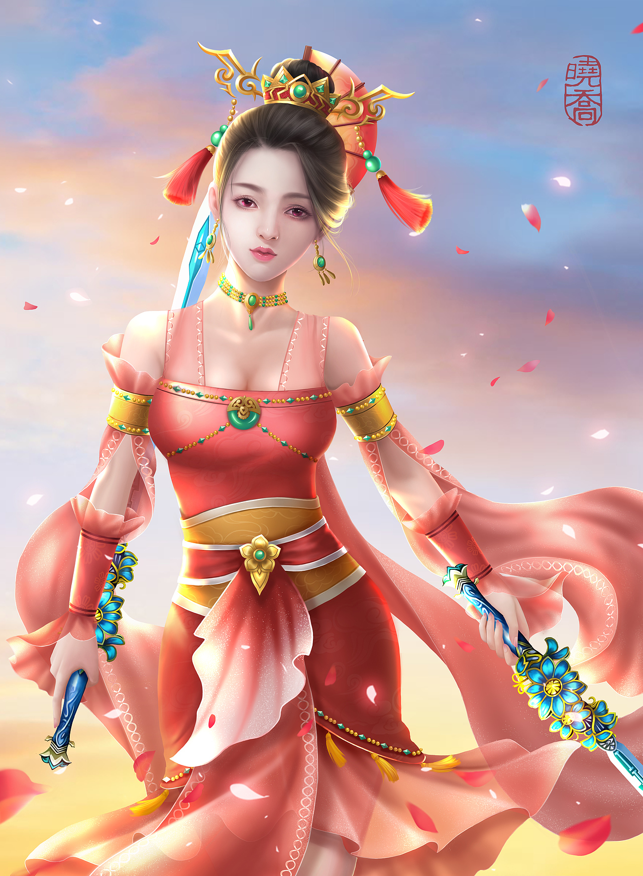 七秀第二套校服-----溪雨套 |插画|游戏原画|一晓乔一_原创作品-站酷