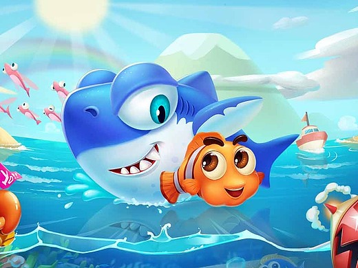 卡通捕鱼_素材网站_图片免费下载-zcool站酷