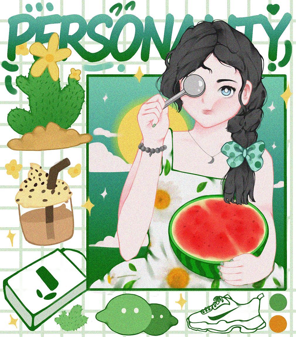 女孩儿系列作品（图ZMzE3NTMzMDgw） - 艺术插画 - 站酷设计师山山吖原创素材 - 站酷ZCOOL