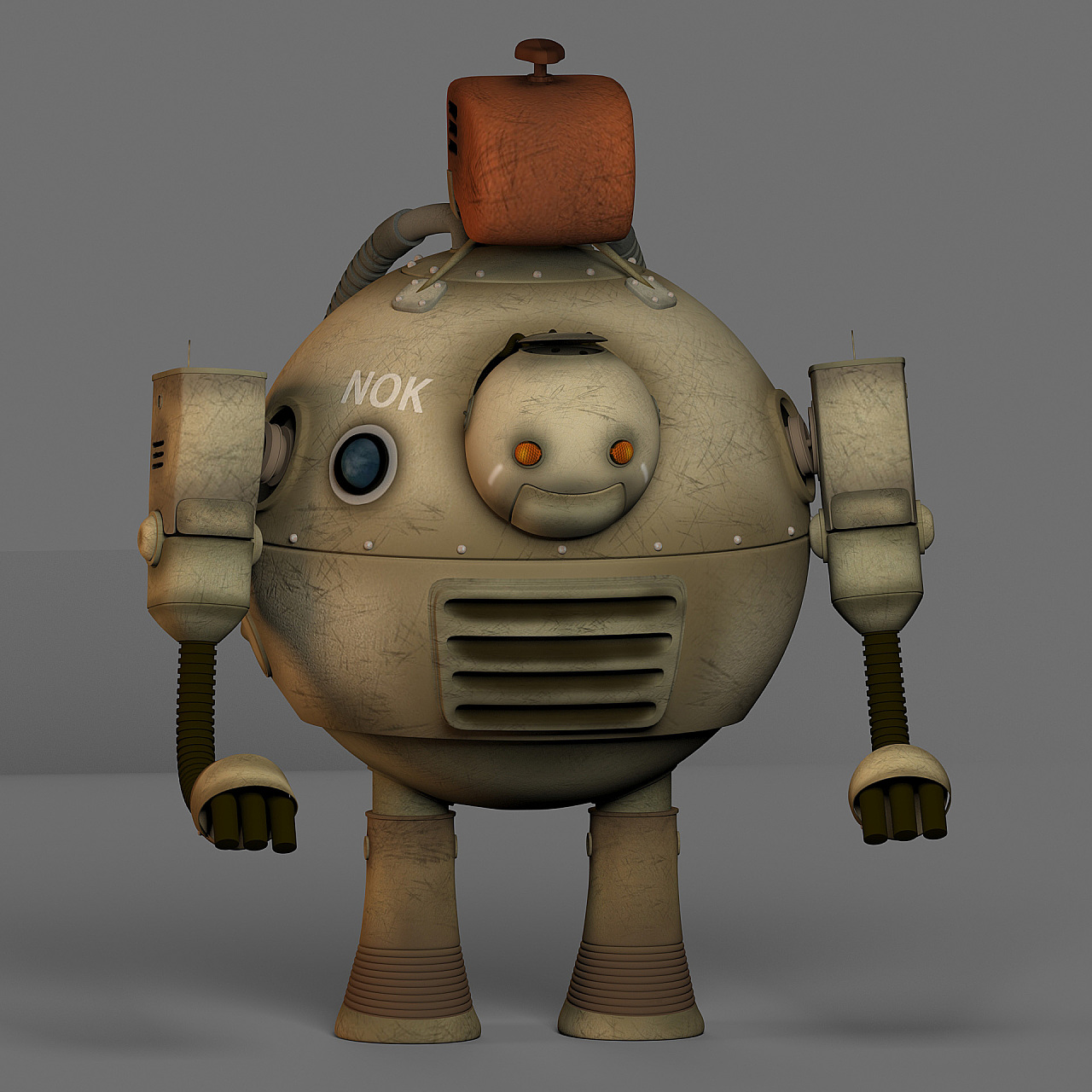 临摹圆胖子机器人