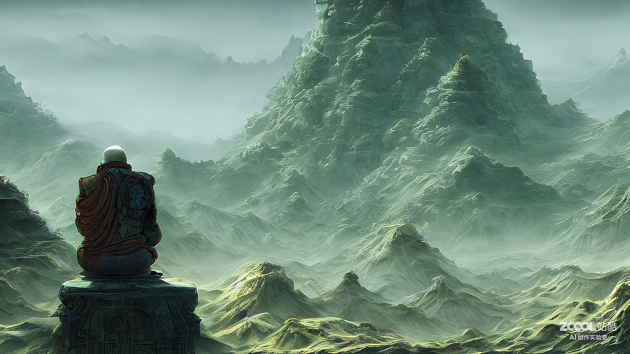 #AI创作实验室#深山古寺（图ZMzIxNzg3MDQ0） - AI作品 - 站酷设计师铖旭钒原创素材 - 站酷ZCOOL