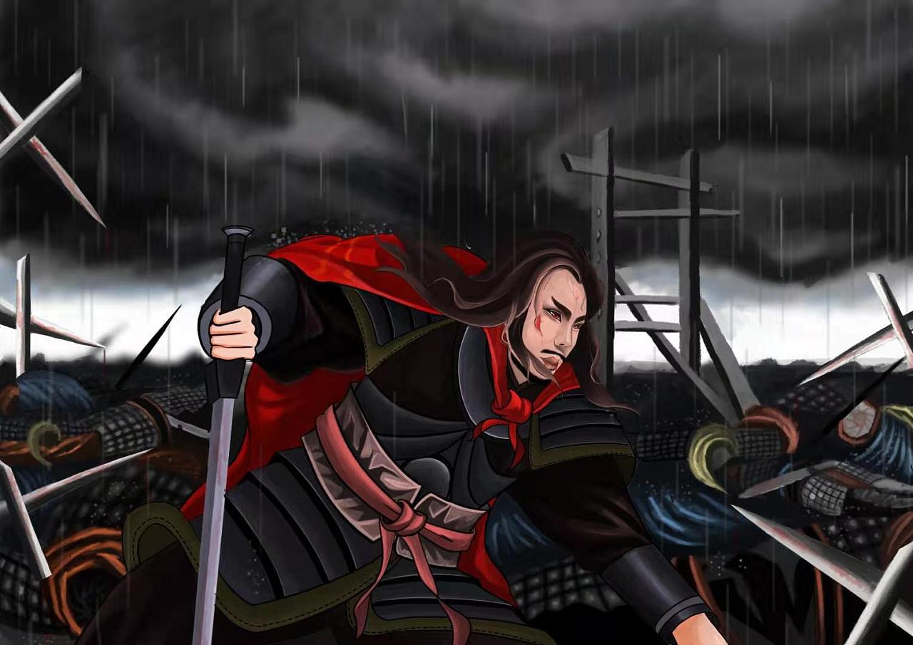 项羽虞姬爱情插画