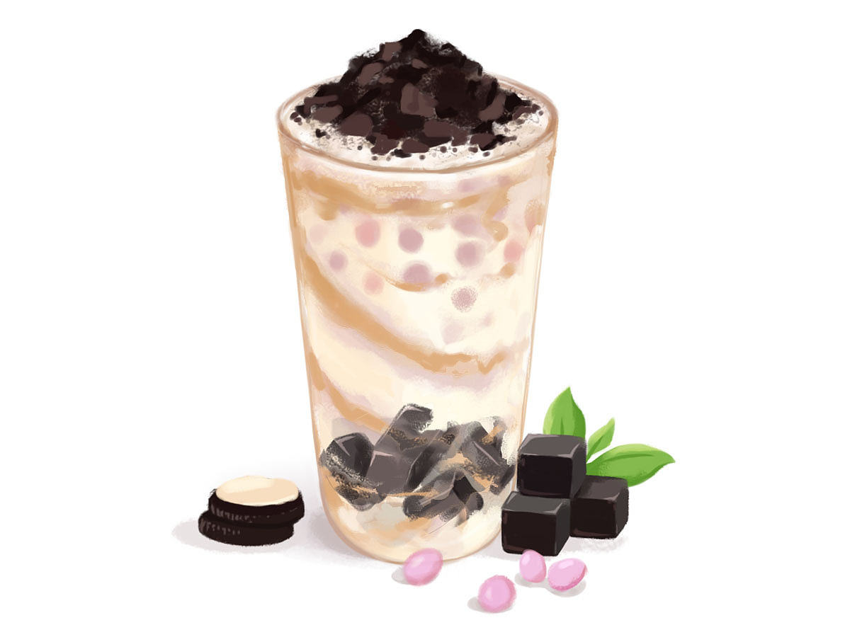 手绘奶茶（图ZMjQ5Mzg3NDM2） - 商业插画 - 站酷设计师胖胖味的酱原创素材 - 站酷ZCOOL