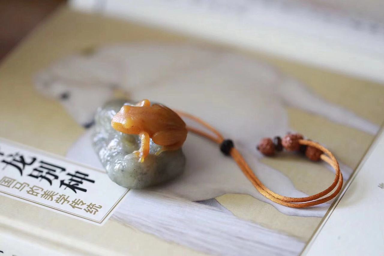 秋坞居青蛙蛤蟆手玩把件石雕作品