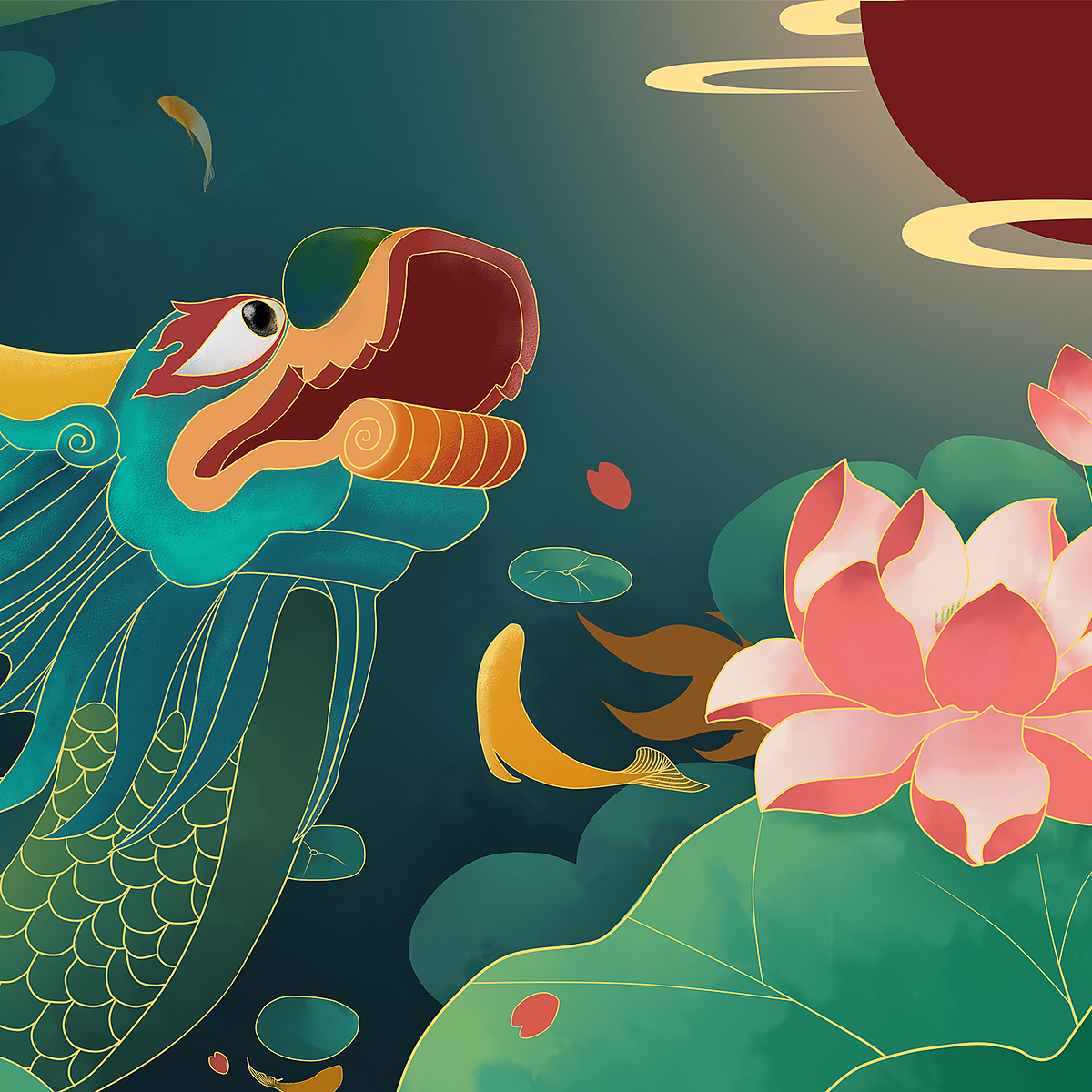 端午节赛龙舟|插画|商业插画|三撇儿_原创作品-站酷zcool