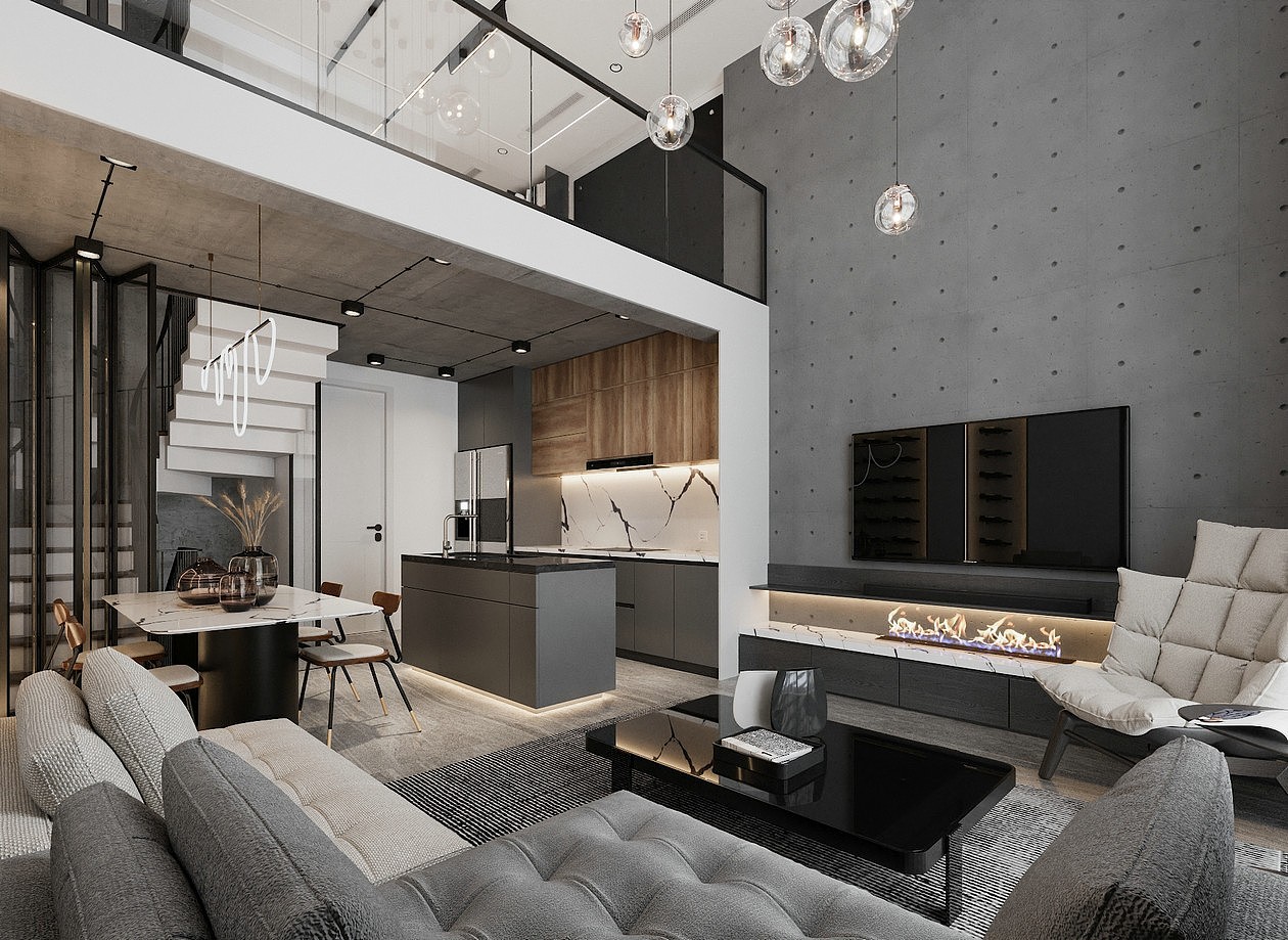 现代简约深色系设计