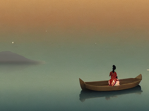 #AI创作实验室#大大的月亮占满湖水（个人主页-ZNjIyNjE0NDg=） - AI作品 - 站酷设计师安拉安拉在原创素材 - 站酷ZCOOL