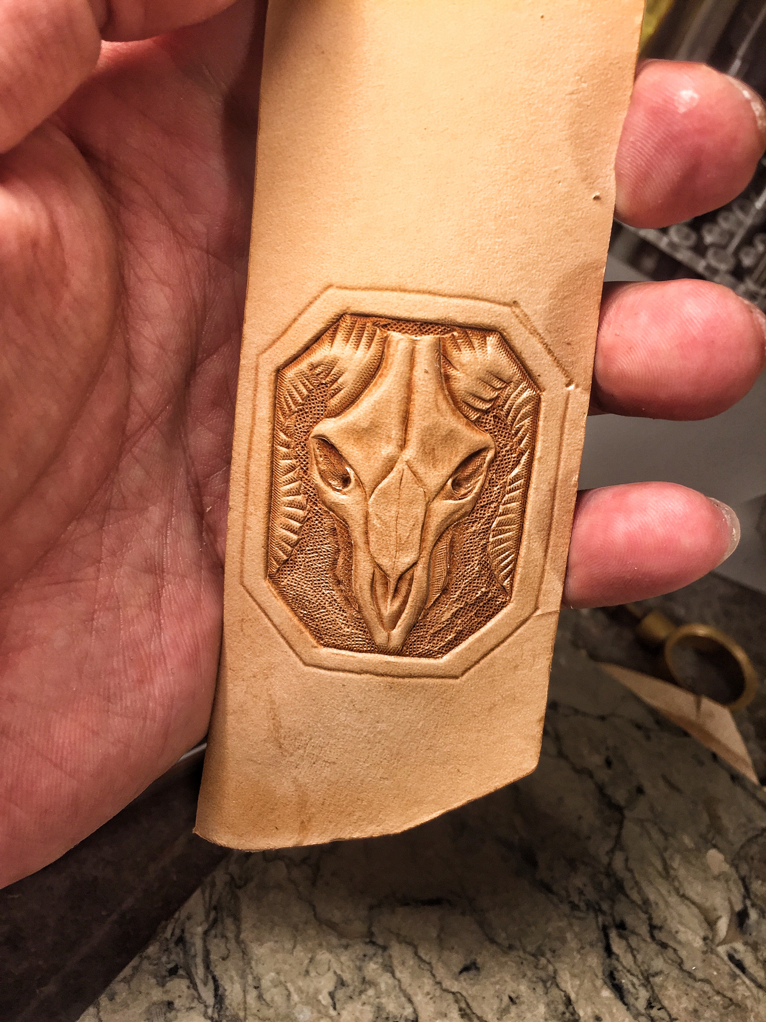 皮雕挂件儿练习