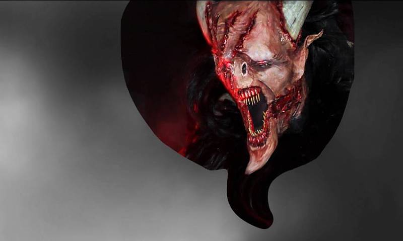 步骤6创建一个曲线调整层变黑魔鬼一点:步骤5色相/饱和度来冲淡魔鬼.