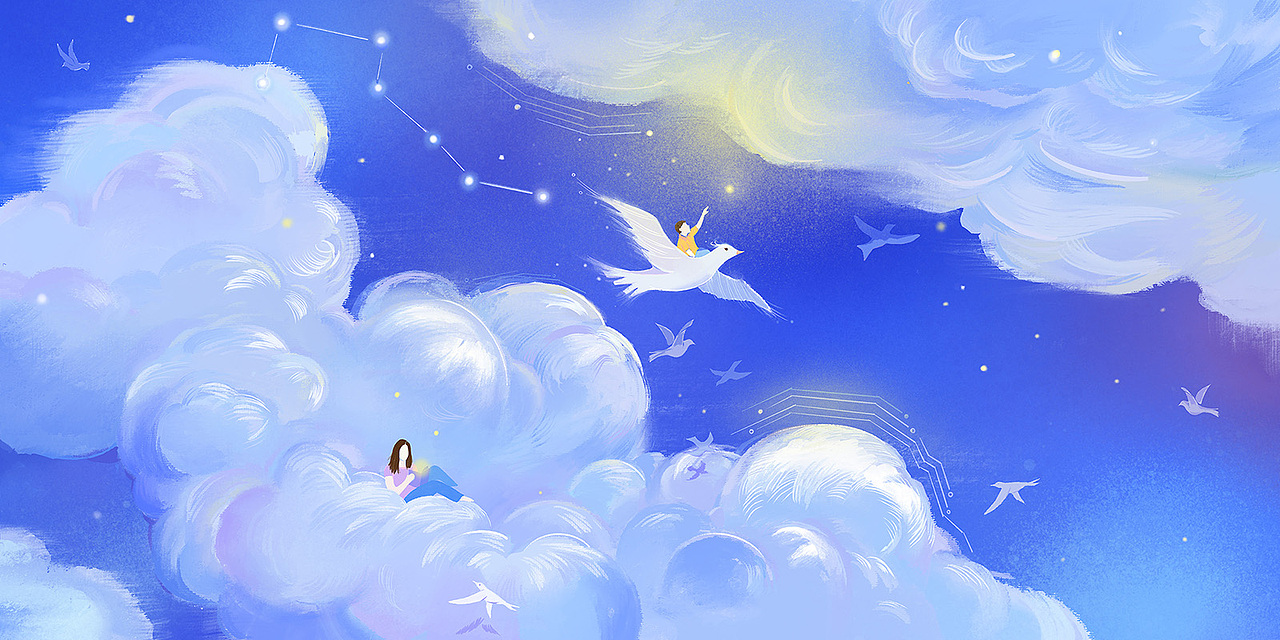 云端（图ZMjE5MDY1NDIw） - 艺术插画 - 站酷设计师Elleenn原创素材 - 站酷ZCOOL