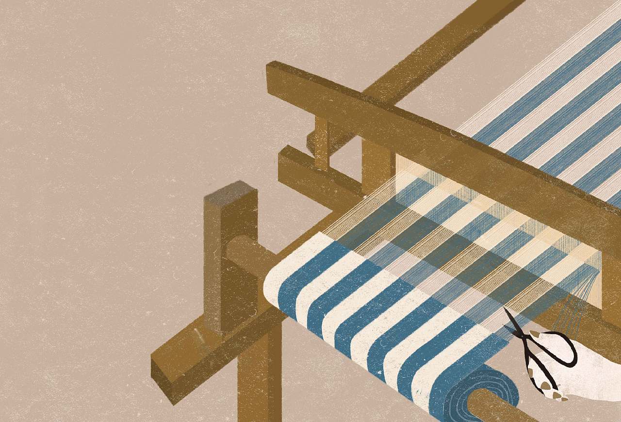 一组与纺织染布有关的插画|插画|商业插画|菲非fiona - 原创作品 - 站