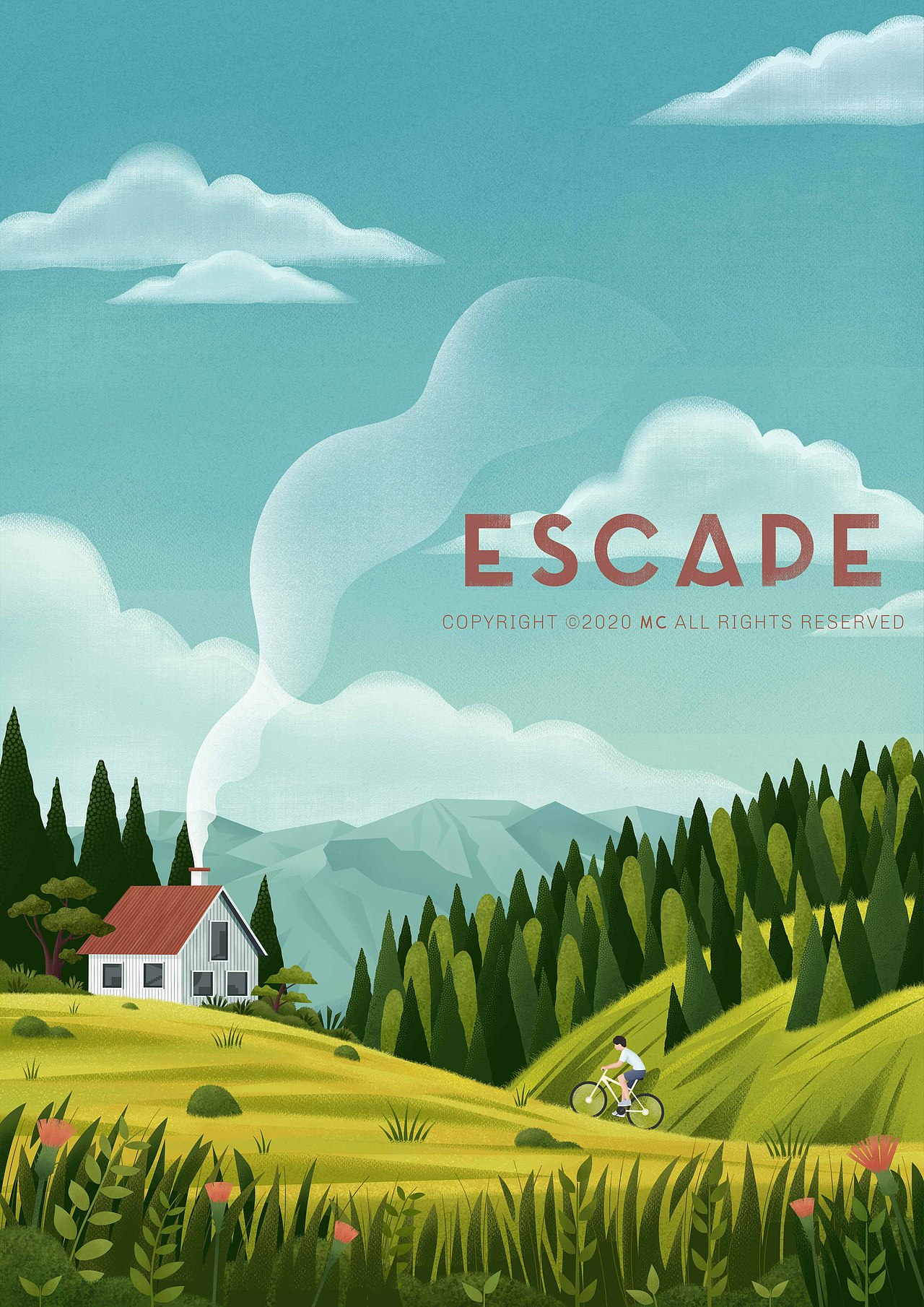 ESCAPE 风景插画合集（图ZMjY1MTUyMDc2） - 商业插画 - 站酷设计师奶油蜜桃儿Aqr原创素材 - 站酷ZCOOL