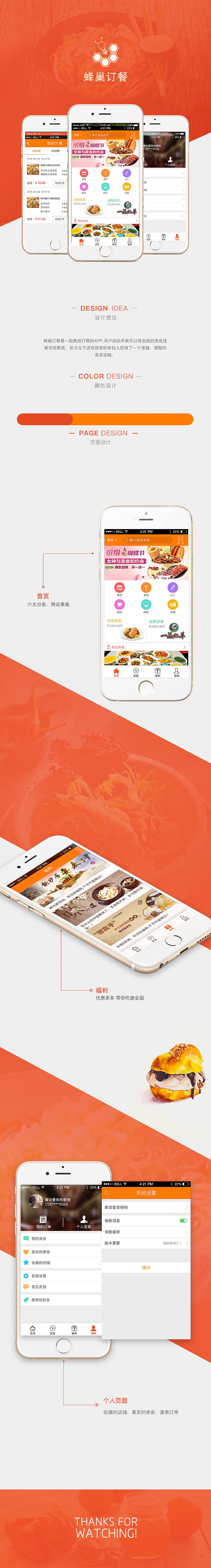 蜂巢订餐APP全新改版（图ZNzc1NjM2NjQ=） - APP界面 - 站酷设计师不靠补的设计湿原创素材 - 站酷ZCOOL
