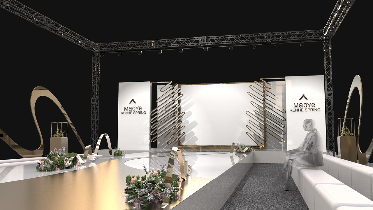 简单走秀t台舞台设计