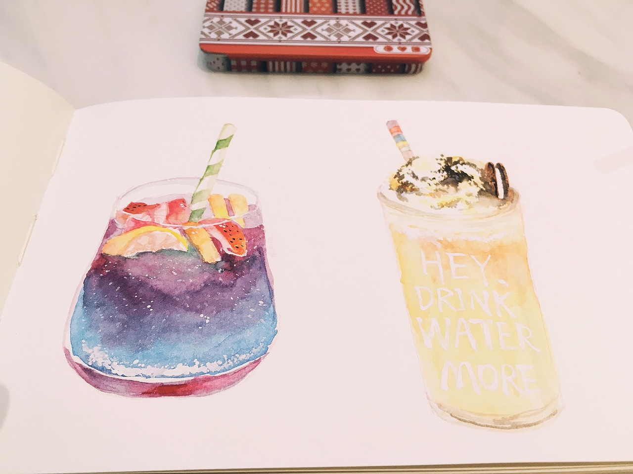 水彩摸鱼（图ZMTM5NjA2MzM2） - 商业插画 - 站酷设计师kli可栗原创素材 - 站酷ZCOOL