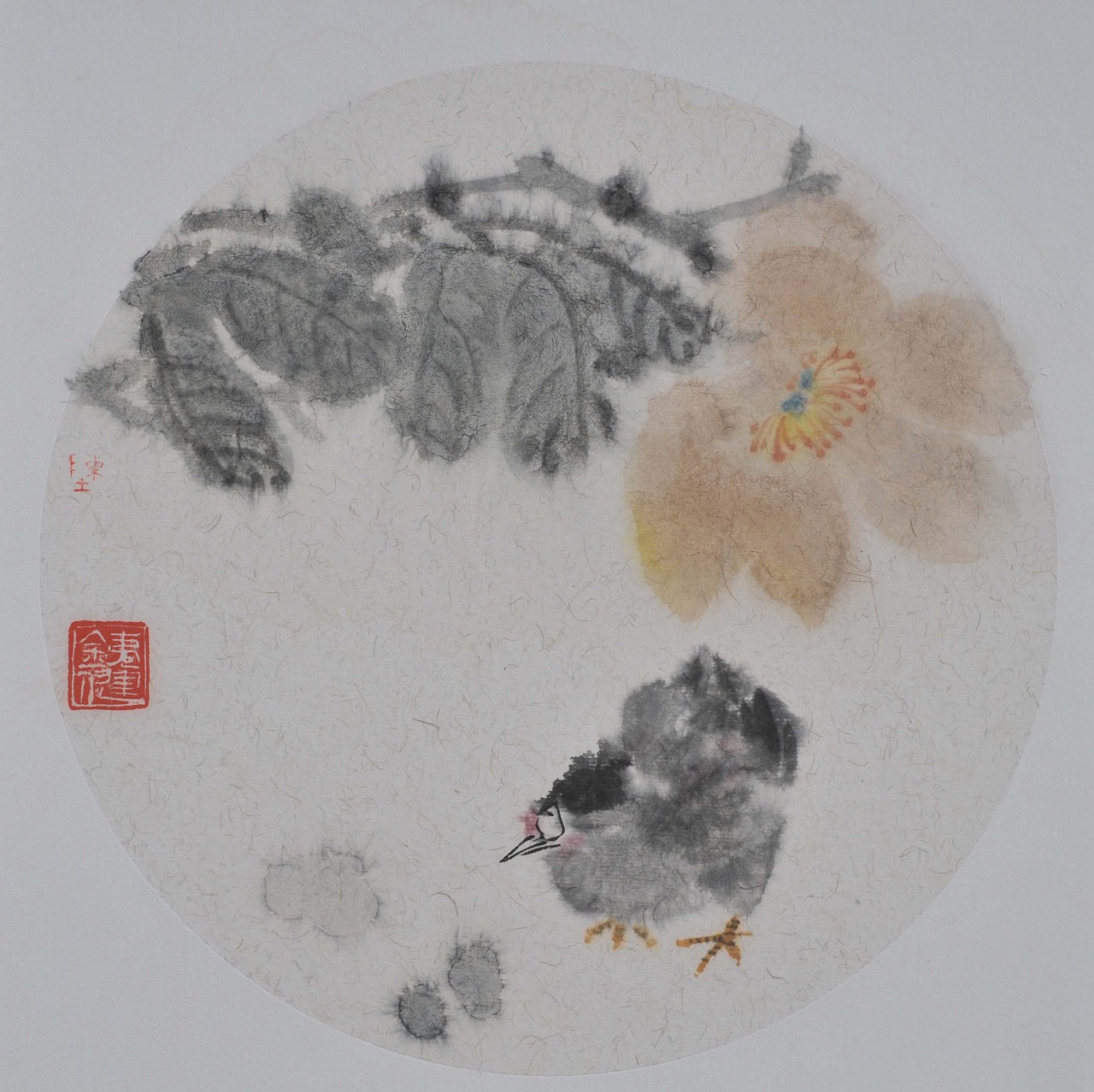 陈铁健写意花鸟水墨作品