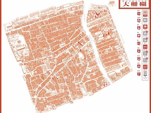 大栅栏手绘地图