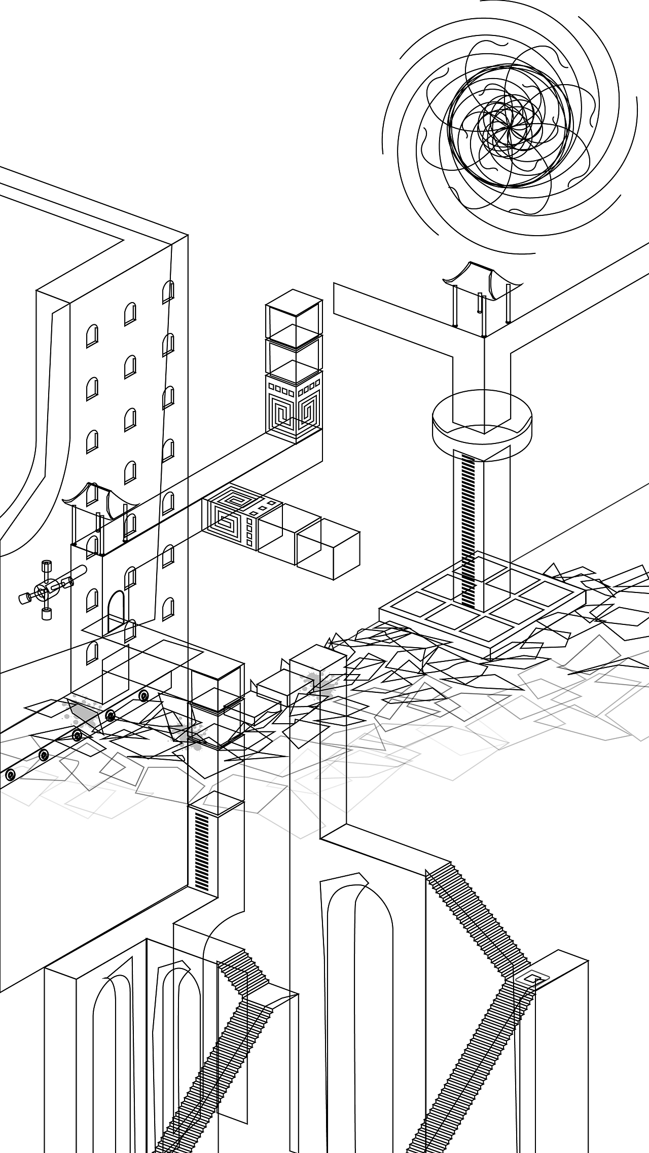 这是整个作品的线稿