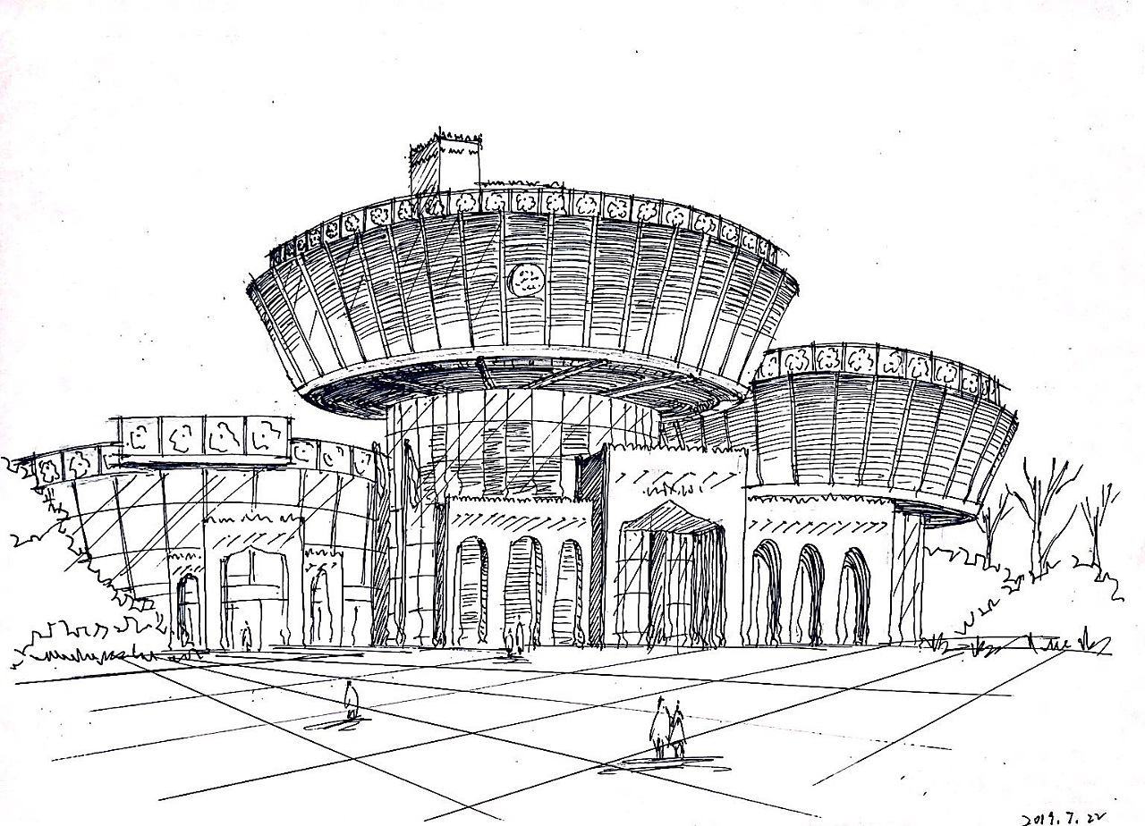 北京建筑写生|纯艺术|绘画|二乖 - 原创作品 - 站酷 (zcool)