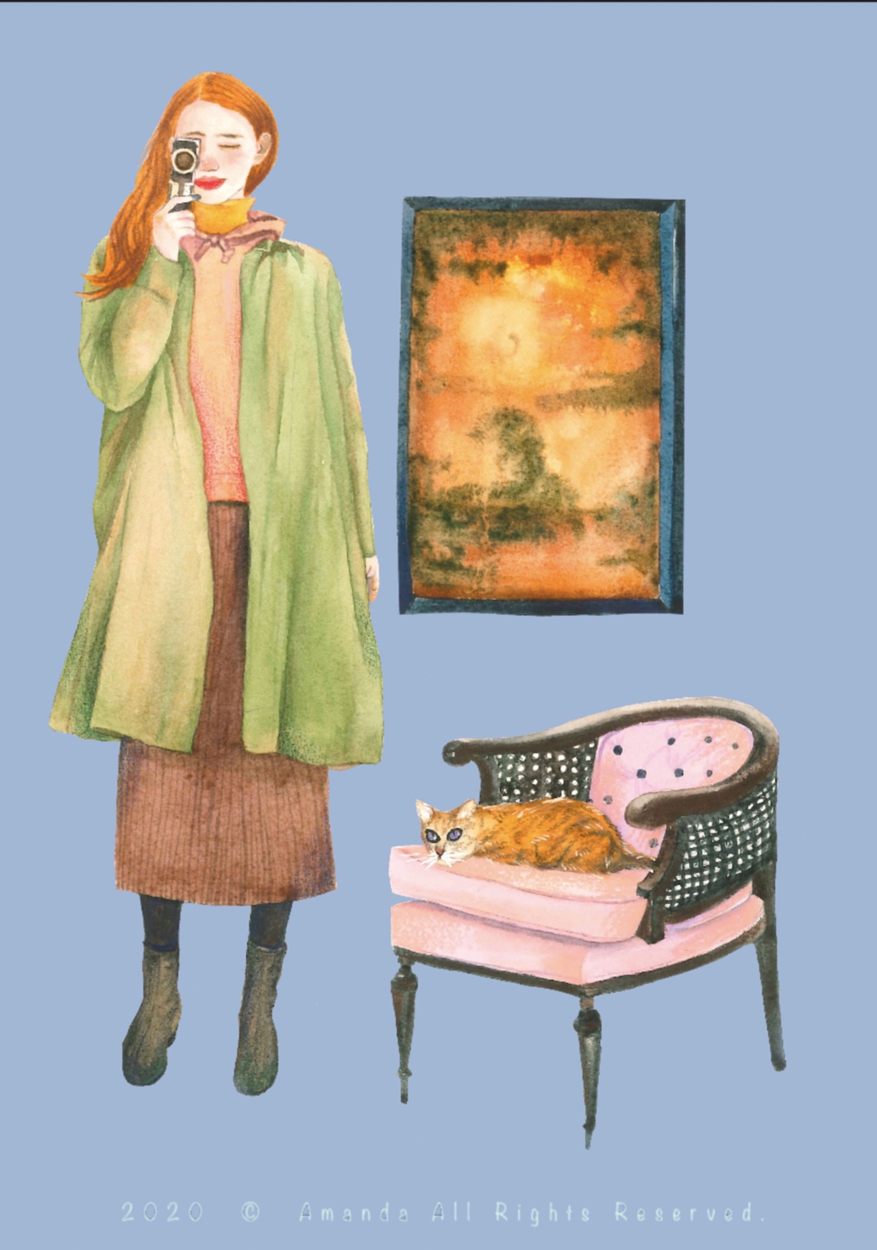 水彩清新人物插画（图ZMjE3NTEzNDY4） - 商业插画 - 站酷设计师Amanda屈原创素材 - 站酷ZCOOL