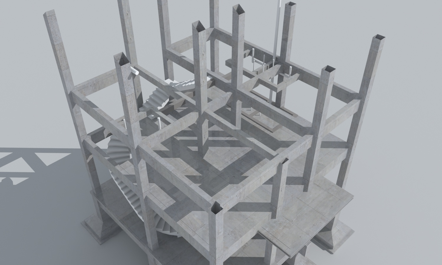 三层框架结构|三维|建筑/空间|狮子座设计 - 原创作品 - 站酷 (ZCOOL)