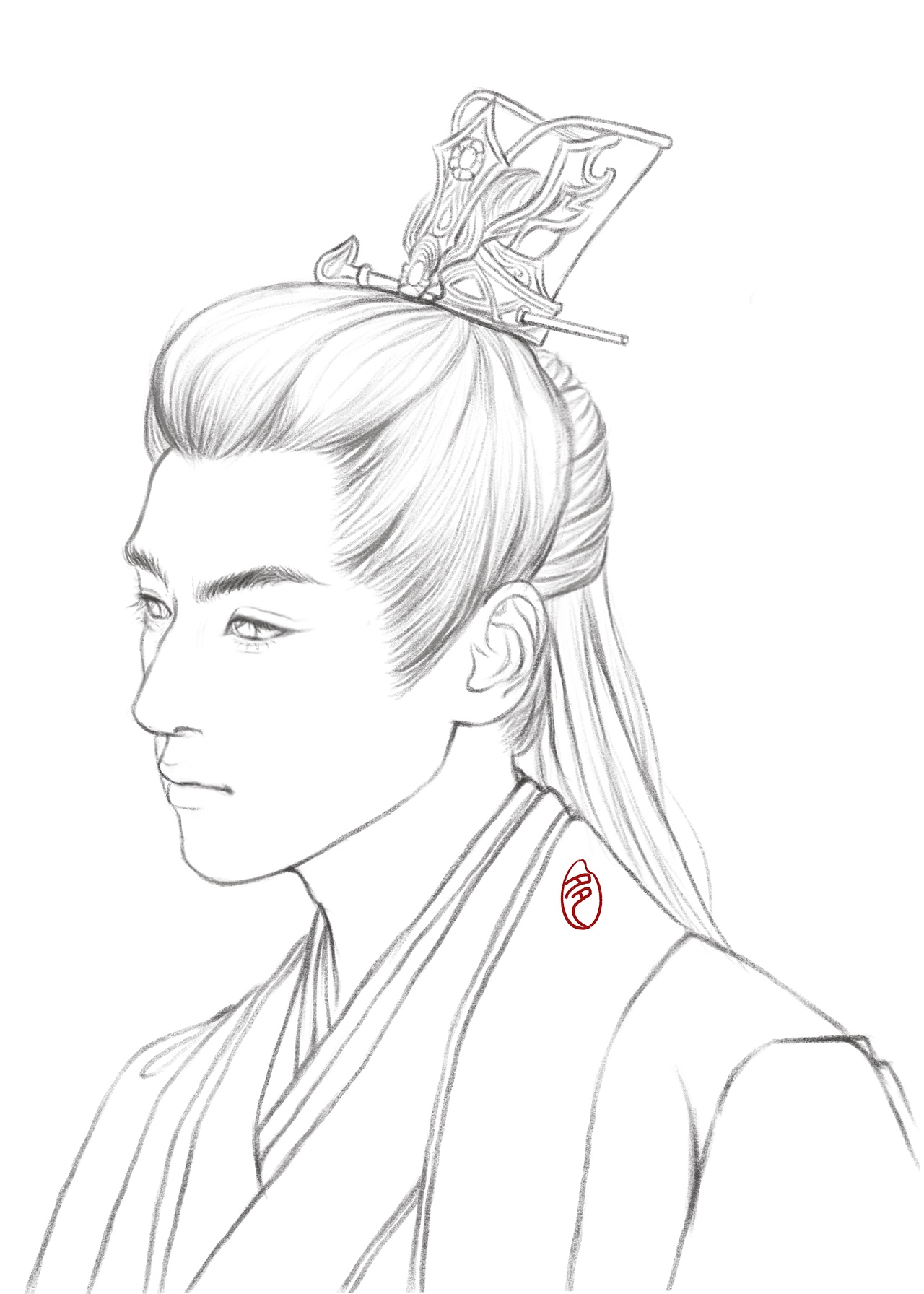 水彩人像练习,报班作业