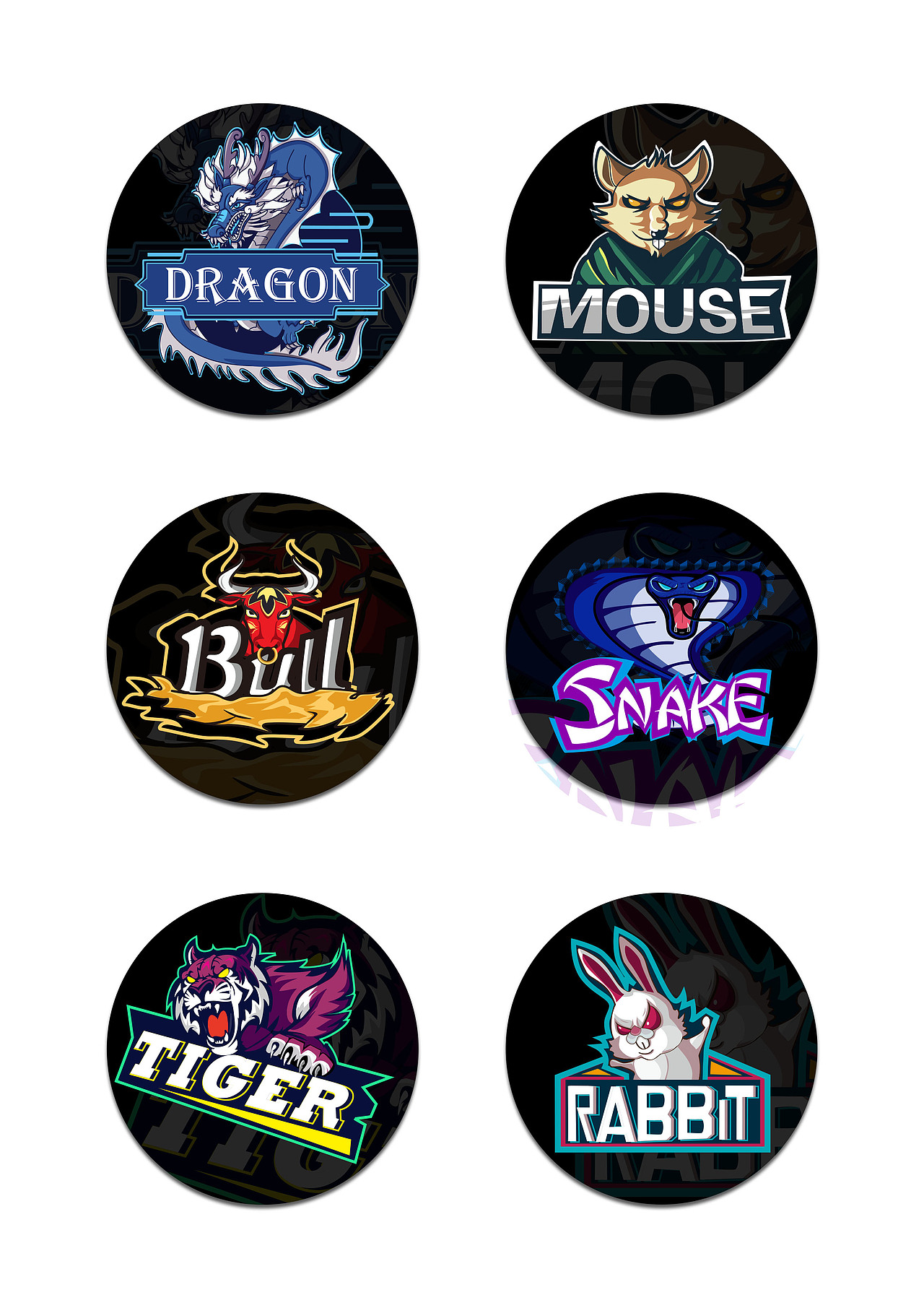 十二生肖（图ZMjAyMDUwNzg4） - Logo - 站酷设计师Z57606386原创素材 - 站酷ZCOOL