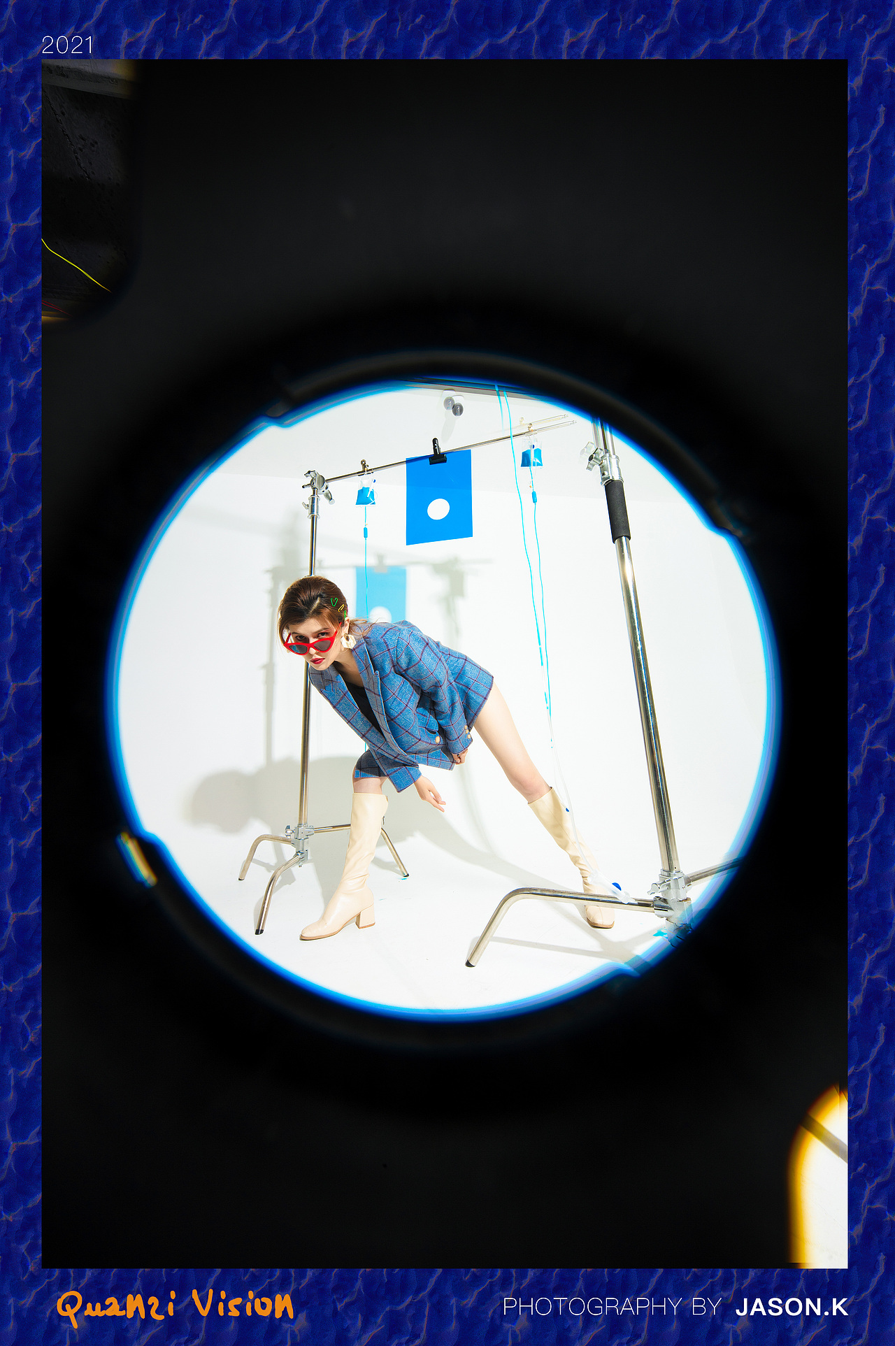 The blue of the 输液袋