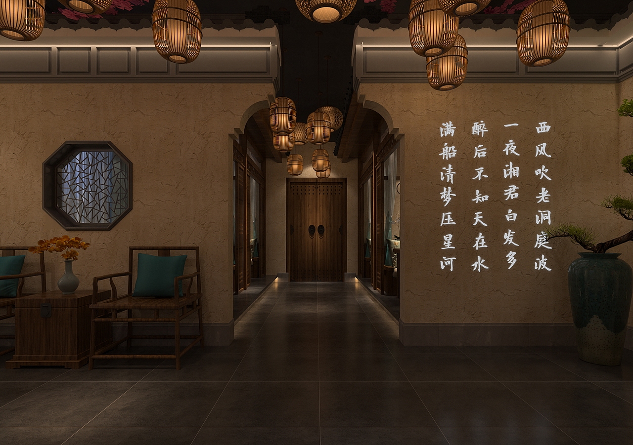 中式风格餐厅饭店的设计 陈超（图ZMTg4NDgzNzk2） - 家装设计 - 站酷设计师陈超设计原创素材 - 站酷ZCOOL