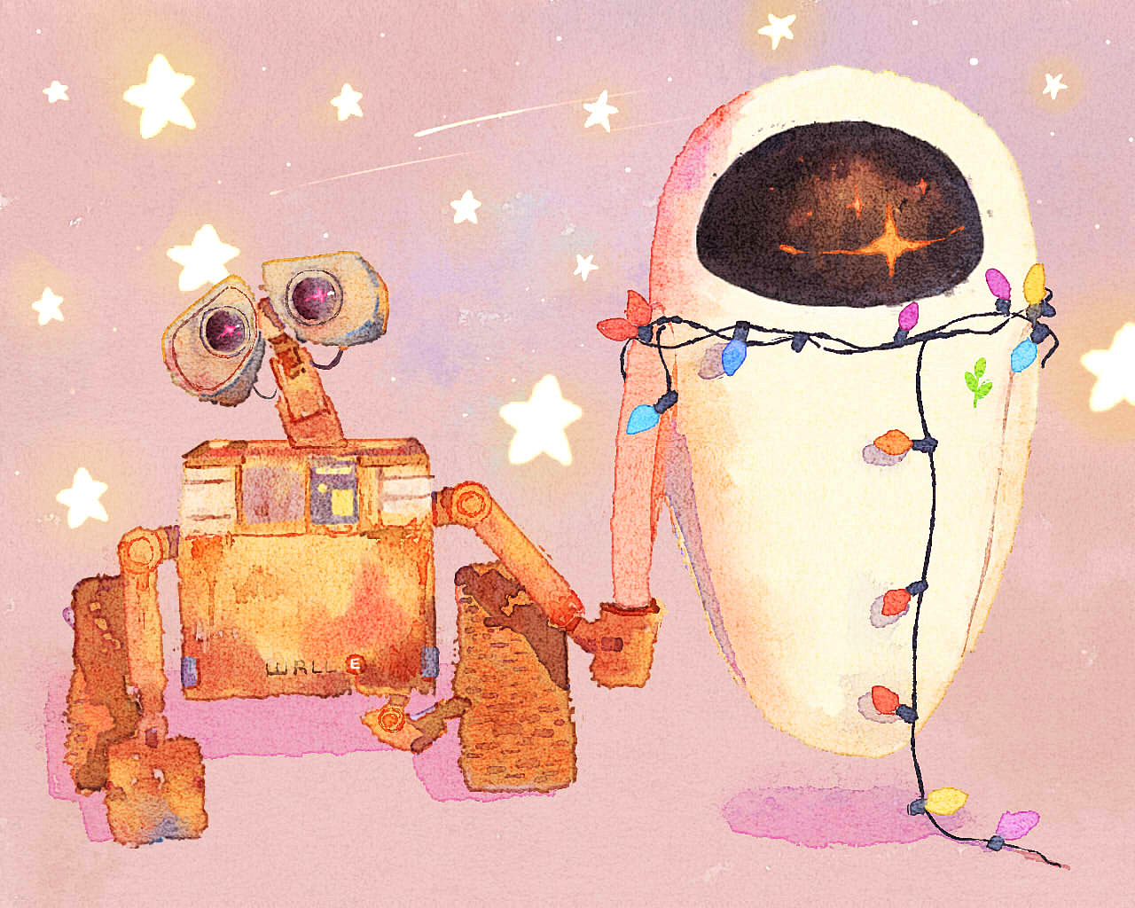 sai板绘水彩机器人总动员瓦利伊娃