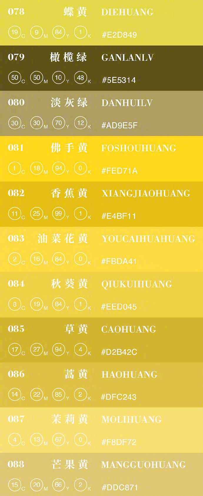 有名称的高级色