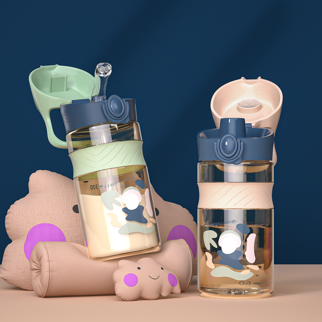 大童夏日水杯主图渲染设计